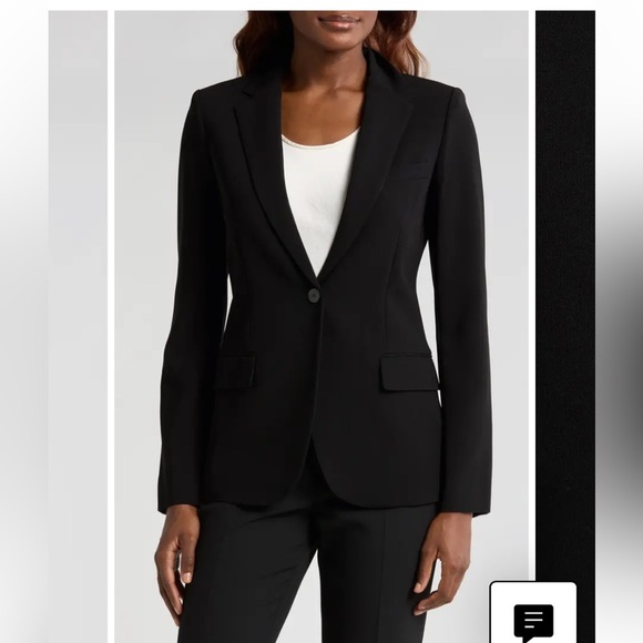 Theory Gabe One Button
Stretch Wool Blazer Style #
80001199. Black Size 12 - Picture 3 of 17